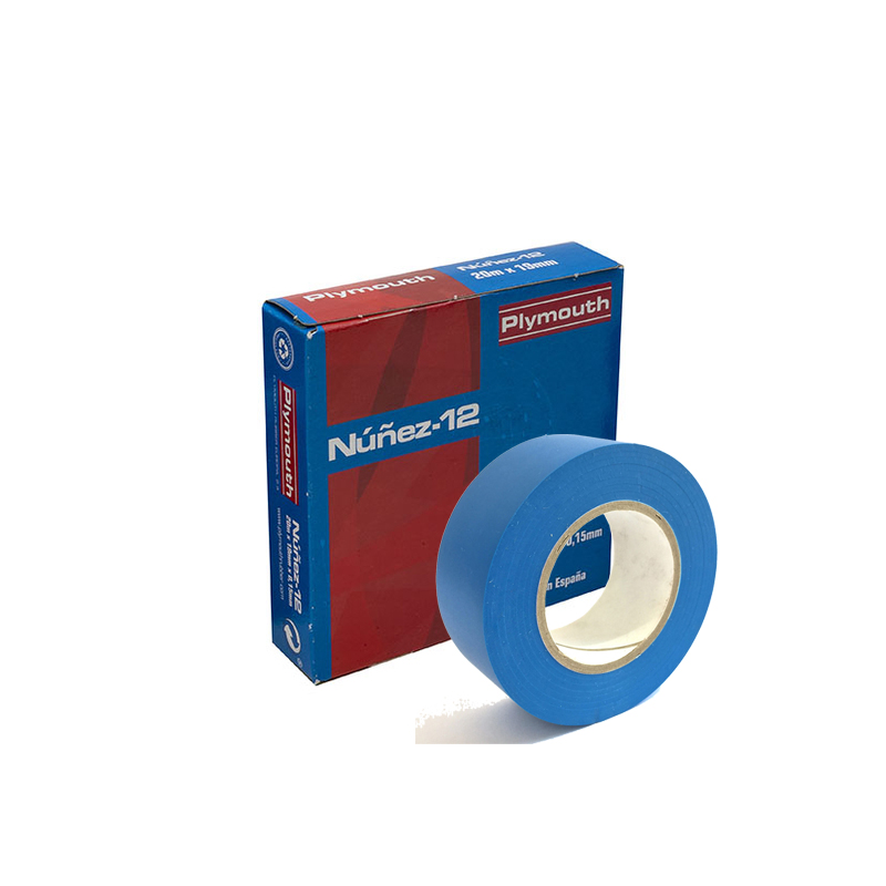 PLYMOUTH 5083 Cinta adhesiva de PVC NÚÑEZ-12 20x19x0,15 azul para aplicaciones eléctricas